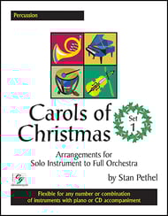 cover Carols of Christmas #1 Percussion Book, Flexible Ensemble, opt. Solo cover